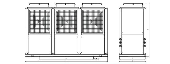 螺桿式風(fēng)冷熱泵機組外形尺寸